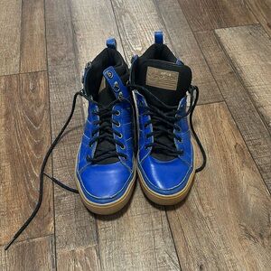 Adidas Shoes Mens Hard Court High Top Basketball Sneaker Blue US Men Size 9.5